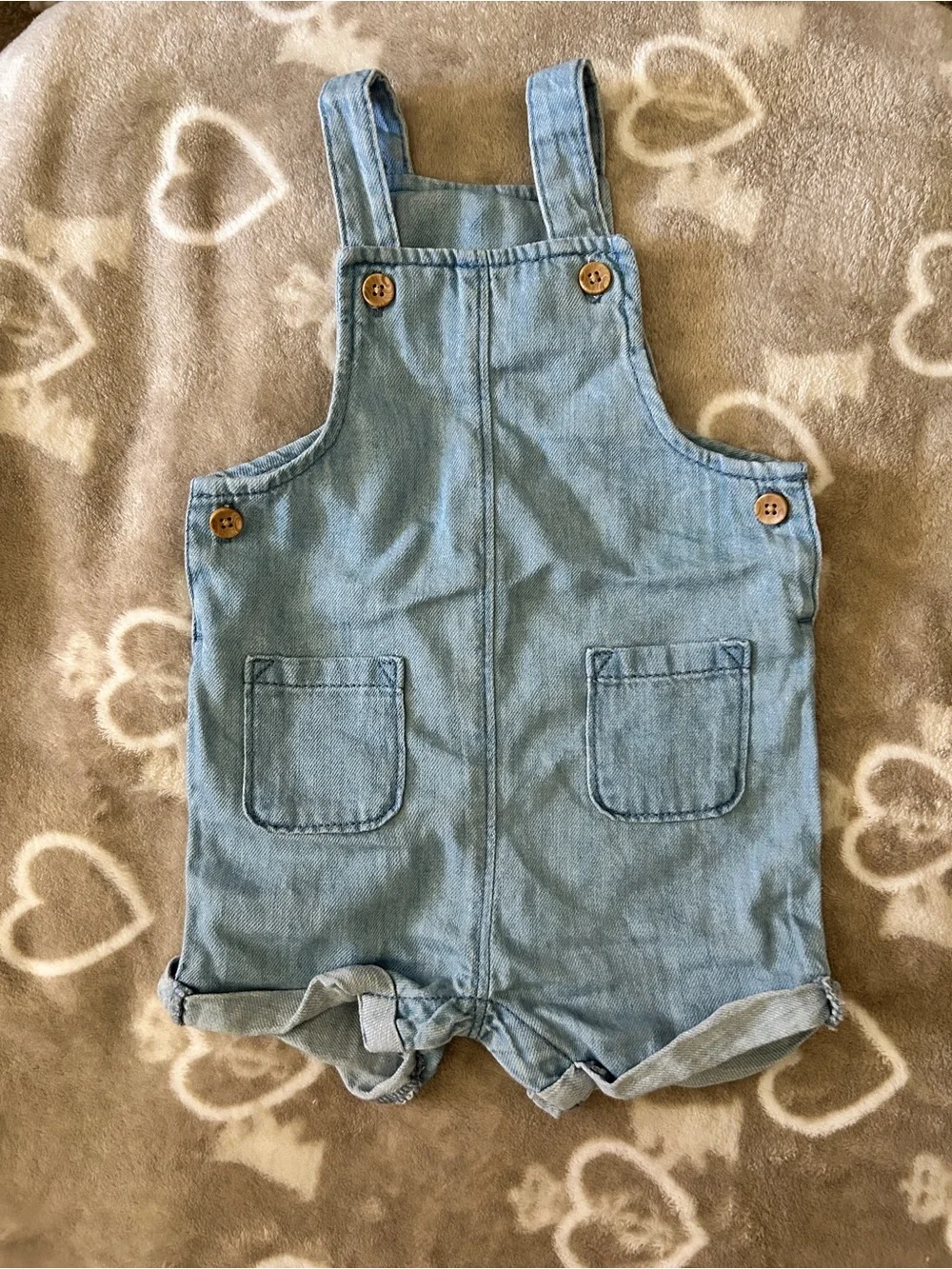 Light Blue Denim Kids Romper Overalls